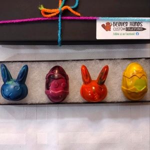 Kids Easter Basket Fillers Custom crayons, bunnies & eggs gift set